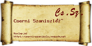 Cserni Szaniszló névjegykártya